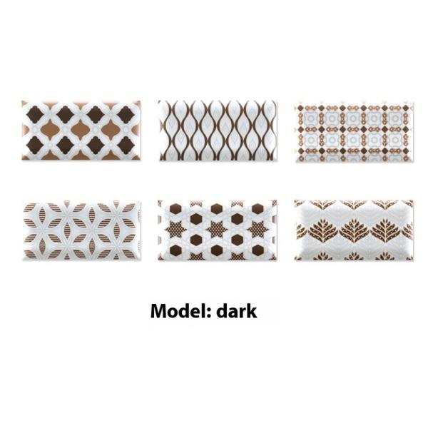 White Glossy Ceramic Wall Tiles 75x152mm for Kitchen Bathroom