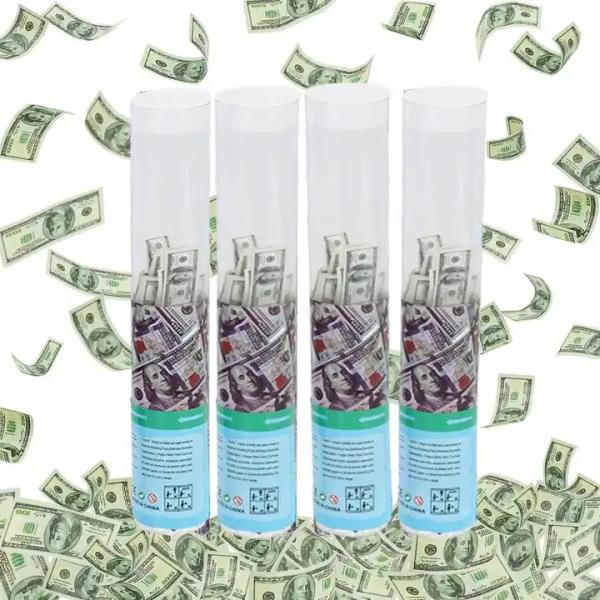 12-36 дюймовый евро денег наполнитель биоразлагаемый доллар вечеринки поппер конфетти пушка