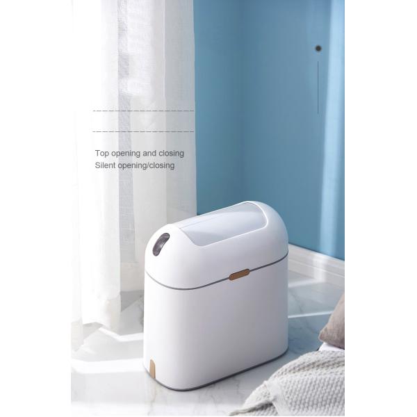 House Hold Aromatherapy Sensor Slim Plastic Recycled Trash Can with Lid