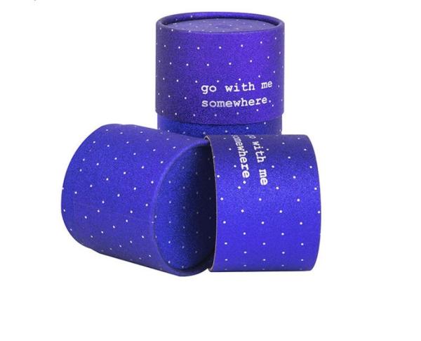 Fancy Paper Cylinder Box With Silver Stamping 128gsm 157gsm 400gsm Thickness