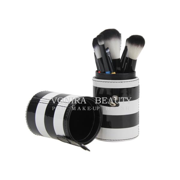 Leather Holder Makeup Brush Bag Travel Jar Cup / Makeup Travel Case