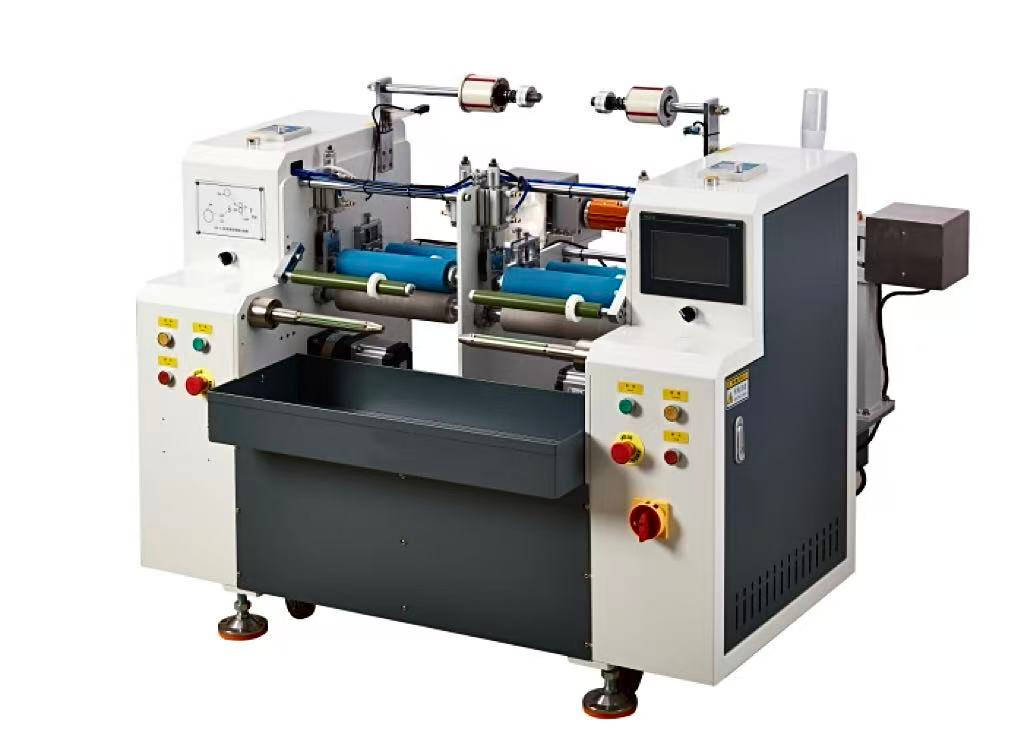 Masking Film Rewinding Machine Semi Automatic Roll Rewinding Machine Double Head For Shoe Material