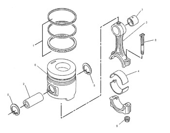 160-6600 Engine 8N0822 Ring Group Piston Cylinder Liner 1606600 Piston Ring 8N