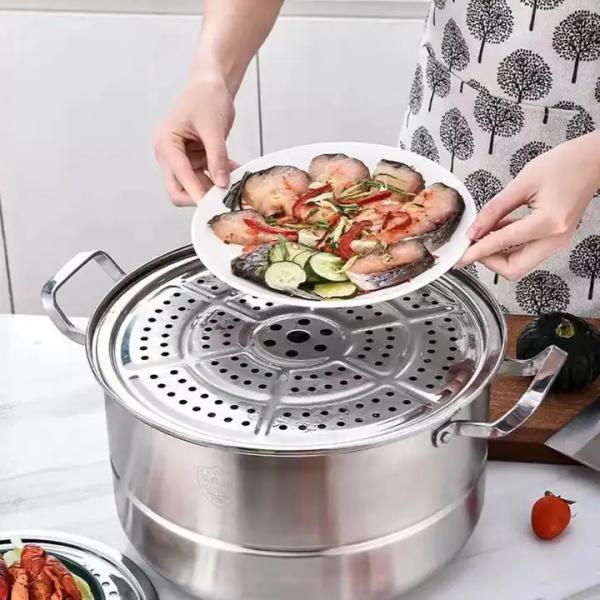 Stainless Steel Food Steamer Plate Tableware And Utensils For Pressure Canner
