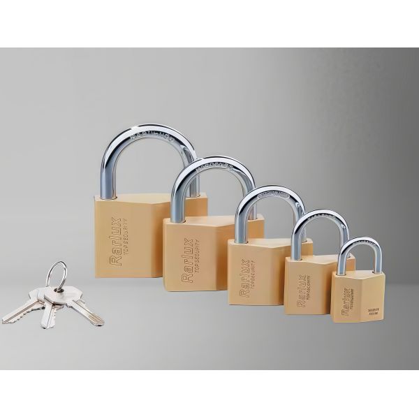 Rarlux Best Padlock Rhombic Brass Padlock with 3 Nickel-plated Keys