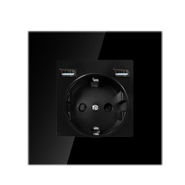 86 Type USB Fast Charging Socket  European Standard Round Mounting Bottom Box