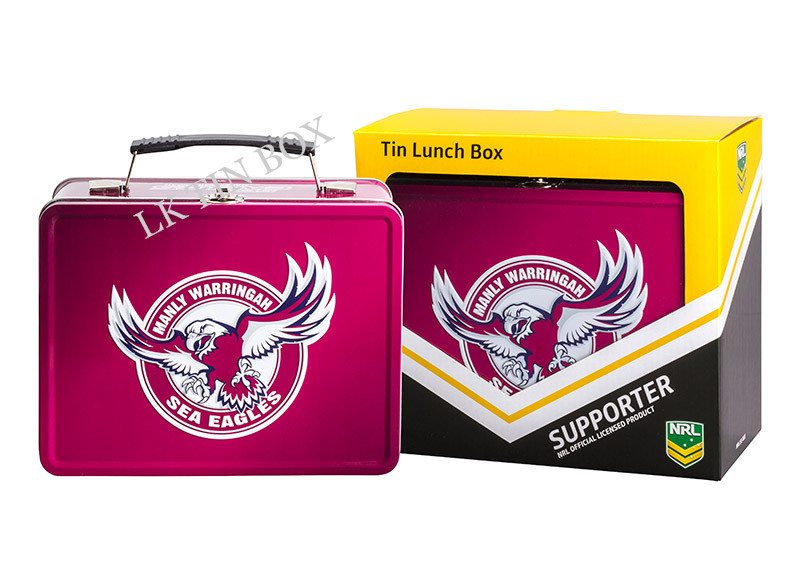 Embossed  Lunch Tin Box Eagle Design For Football Fans Collection
