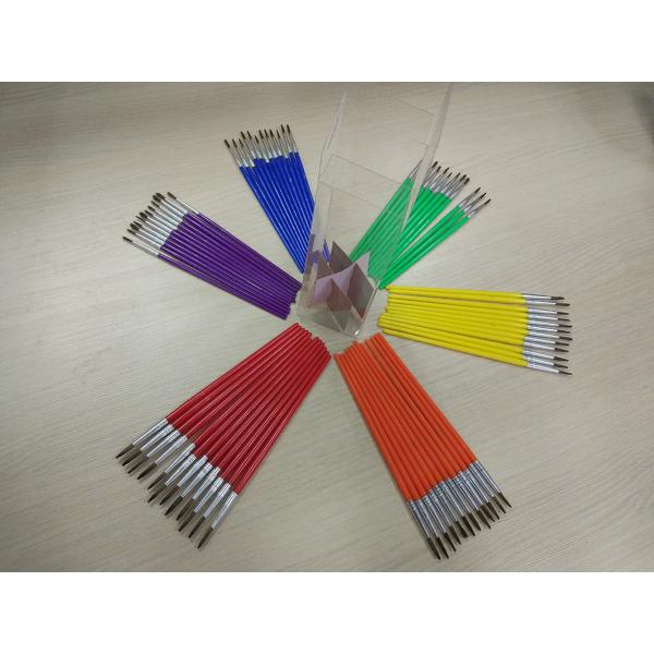 Pony Hair Artist Painting Brushes Set Long Handle With 6 Sizes 12 Pcs Per Size