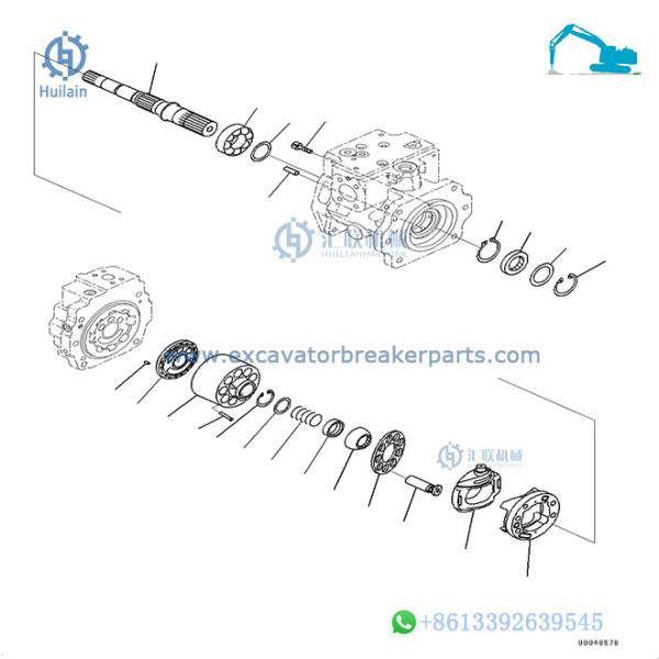 pilote Fan Pump Hydraulic de vitesse de 708-1L-00800 PC1250-8 PC1250LC-8 pour l'excavatrice PC1250SP de KOMATSU