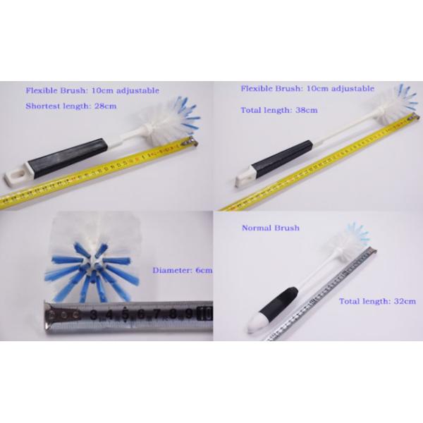 10cm Adjustable Bottle Cleaning Brush Gentle Bristles Anti Bacteria