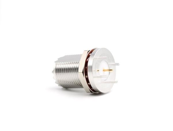 UHF Female Flange Connector Solder Attachment Thru Hole PCB