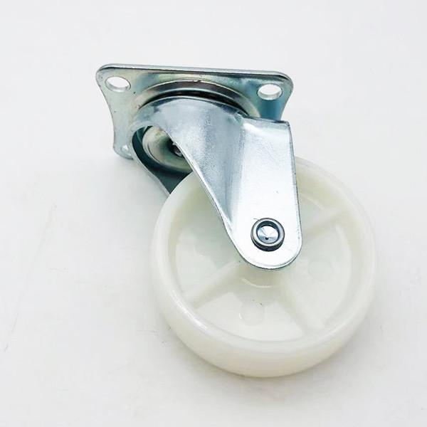 360 Degree 3 Inch White PP Wheel Furniture Cabinets  Caster
