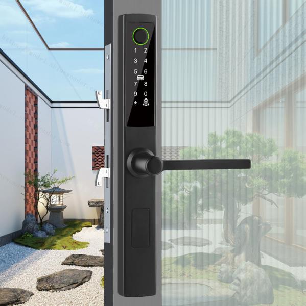 Glomarket Broken Bridge Aluminum Smart Lock High-end Intelligence Zinc Alloy Tuya Wifi Fingerprint Waterproof Door Lock