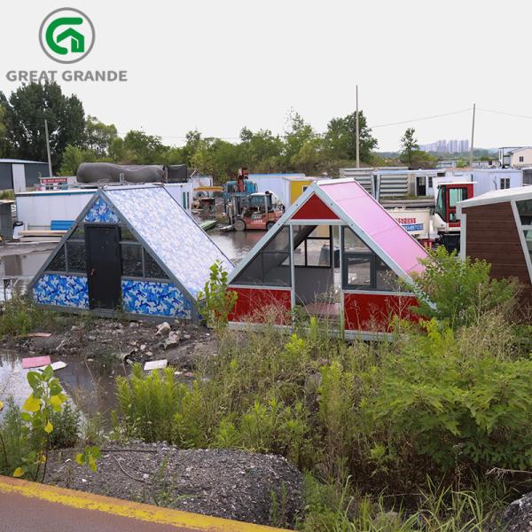 Galvanized Steel Pipe Frame Prefab Triangle House Foldable Office Container Specifications