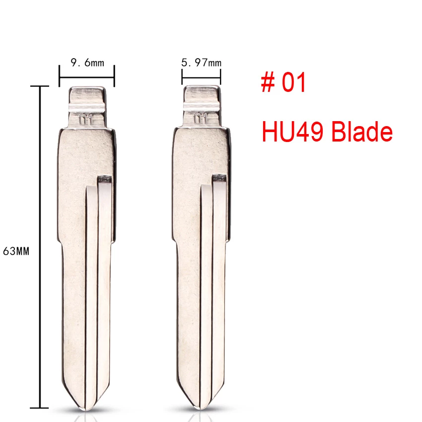 Metal Car Key Blade Replacement For Volkswagen Golf Santana Jetta, Audi 100 HU49