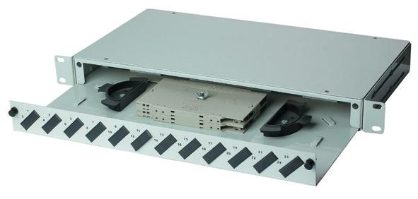 High Finish Fiber Patch Panel 24 Port , LC / Duplex SC Fiber Optic Termination Box YH1005