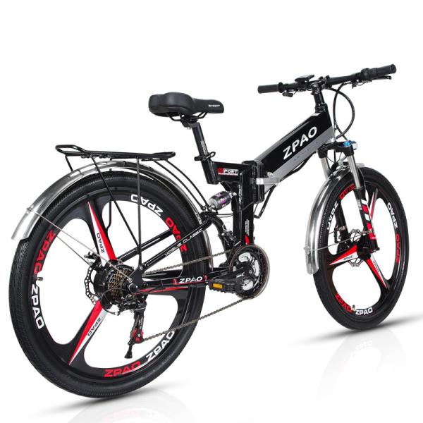 26 Inch Wheel Electric Folding Bicycle 250W 350W Aluminium Alloy Frame 48V 10.4AH