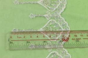 Multifeature Sequin Lace Trim , White Eyelet Trim OEKO TEK 100 Approved