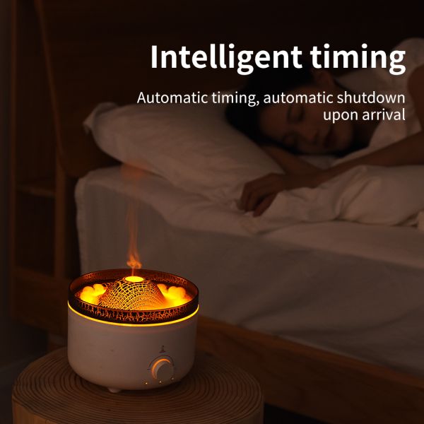 Ultrasonic Flame Light Fragrance Diffuser with LED 560ml Large Capacity Portable Home Humidifier & Air Freshener Type-C Powered