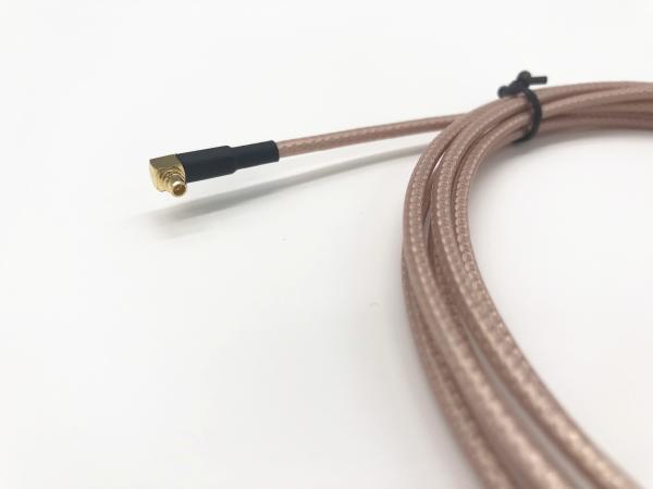 MMCX Right Angle Plug To SMB Female Straight RF Cable Assembly RG 178