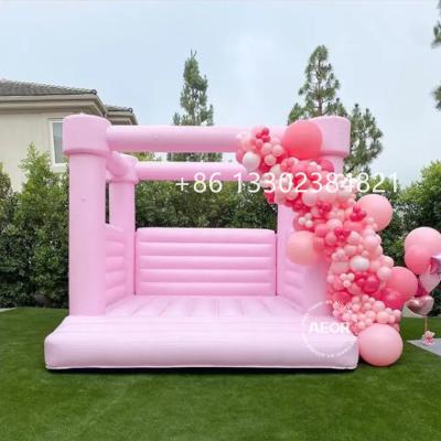 Commercial Light Pastel Color Bounce House Inflatable Jumping White Bouncy