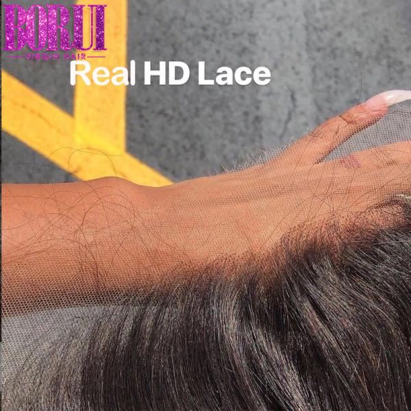 5x5 HD Swiss Transparent Frontal Lace Closure 100% Human Virgin Hair