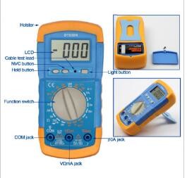 バックライトDt930n 200K携帯用ディジタル マルティメーター