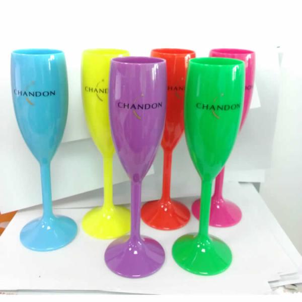 Chandon Coloured Polycarbonate Champagne Flutes 165ml 5.5oz Acrylic Wine Glass