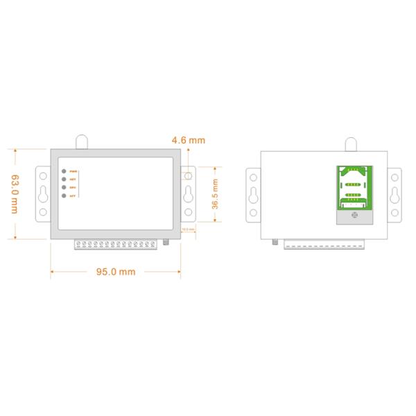 Web Clould Server 3G Celluar RTU GSM GPRS Controller