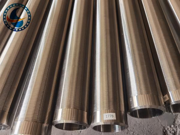 Oil Well AISI 316L Oil Sand Control Wire Wrapped Screen Pipe With 0.3mm Slot Size