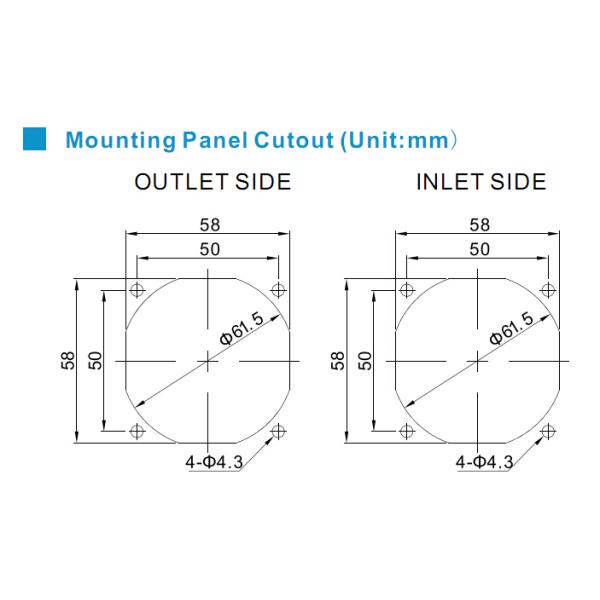 Square 60mm Computer Case Cooling Fans For LED Digital Signage And Industrial