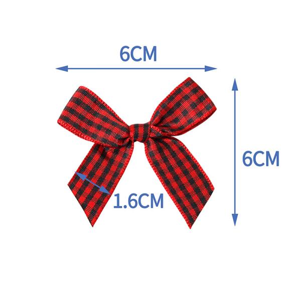 Ribbon Bow Style Mini Gingham 4*4cm Craft Ribbon Bows for Customer Requirements