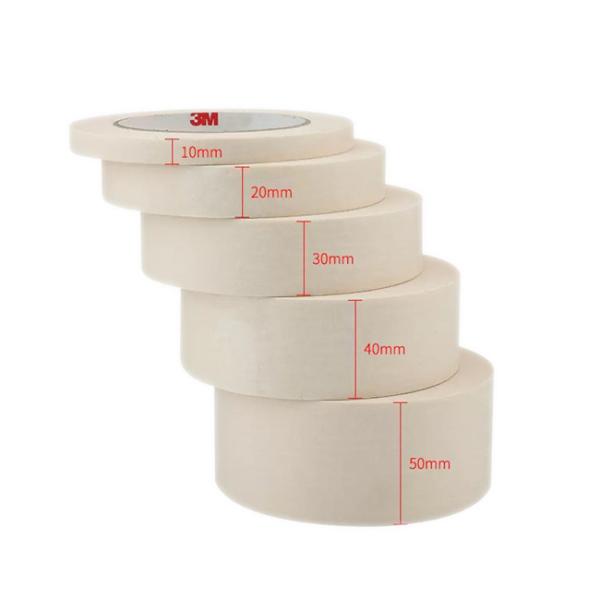 3M 201+/200 cinta de papel texturizada cinta de pintura de pulverización de automóviles resistente al calor blanca 93°C