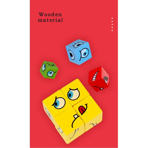 Игрушка спички новых игрушек строительных блоков куба изменения стороны головоломки выражения Montessori предыдущая уча воспитательная для детей