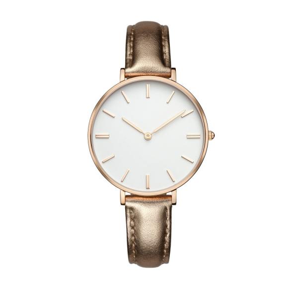 Stainless Steel Rose Gold Watches For Women 3atm Water Resistant