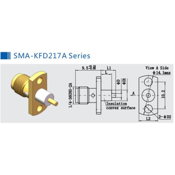 SMA Male Brass Gold Plated RF Connector For SFF-50-1.5-1/RG316 Cable