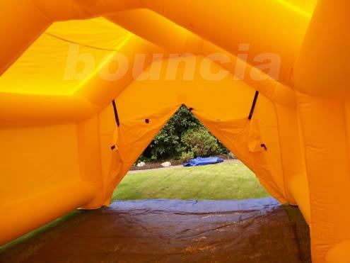 barraca de acampamento inflável de encerado do PVC da cor do amarelo do PVC de 0.9mm