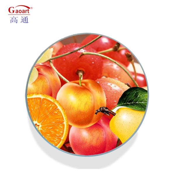 Toughened Kitchen Placemat Custom Vegetable Rectangular for Round Glass Dining Table