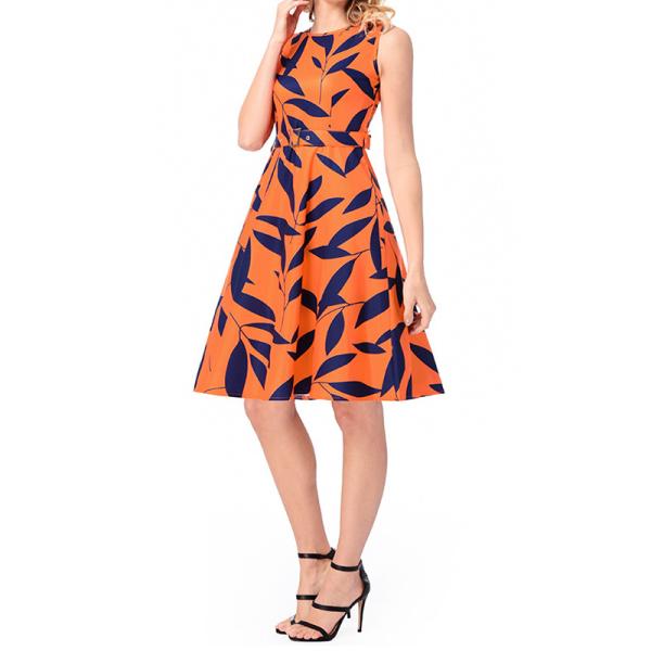 Women Sleeveless Casual Print Dress