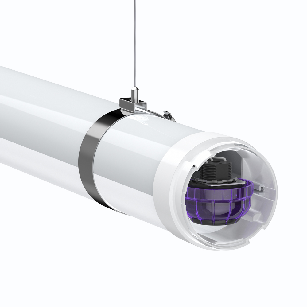 IP65 Waterproof Dimmable LED Triproof Light with 5-Year Warranty for Industrial and Warehouse Lighting
