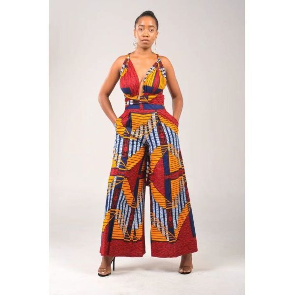 Sleeveless wide-leg jumpsuit romper for comfortable wear