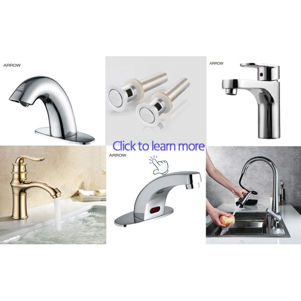 ARROW Modern Brass Main Body Ceramic Cartridge Polished Surface Basin Mixer Faucet Washbasin Tap