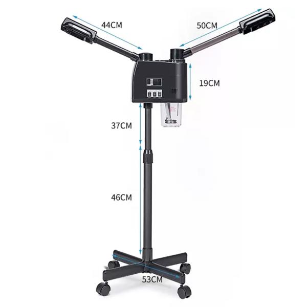 750W ABS Plastic 3 In 1 Spa Face Steamer Professional With Magnifying Light Electric