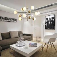 ODM Frosted Glass Ball Pendant Light Modern Simple Chandelier For Living Room Restaurant