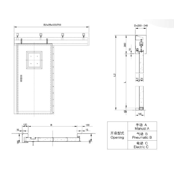 Двери размещещния доказательства огня A60 сползая оборудовать нержавеющей морской
