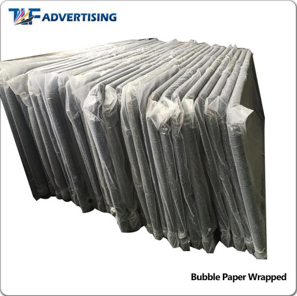 2m Coffee Shop Barriers Digital Printing PVC Square Tube Double Pipe Foot