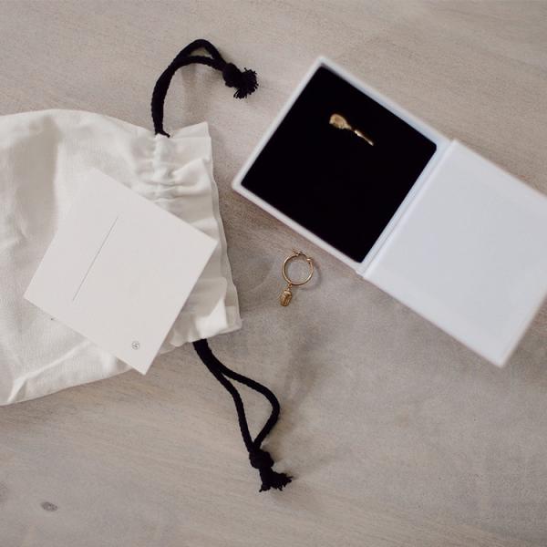 Elegant Paper Sliding Jewelry Drawer Box With Microfiber Jewelry Pouch