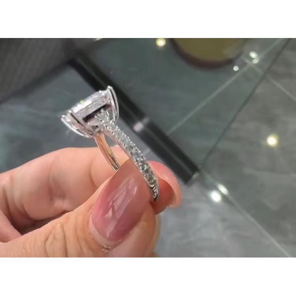 Diamants fabriqués en laboratoire bijoux princesse diamants cultivés en laboratoire bijoux anneaux de diamant boucles d'oreilles