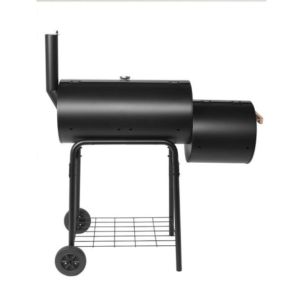 Customized Logo Acceptable Large Pellet Charcoal Oven Grill Machine with Folding Table