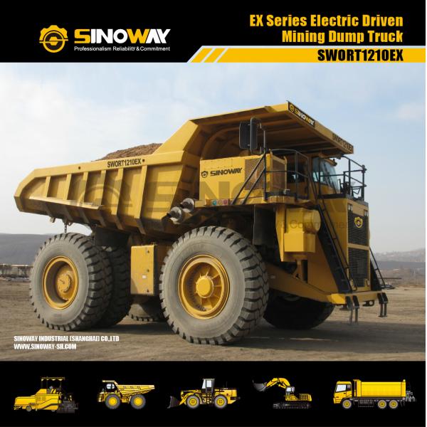 Heavy Duty Electric Driven Mining Dump Truck 110 Ton  For Quarry Exploration